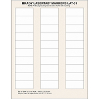 Brady LaserTab Bianco Etichetta per stampante autoadesiva