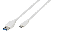 Vivanco SuperSpeed USB-kabel 1 m USB 3.2 Gen 1 (3.1 Gen 1) USB C USB A Wit