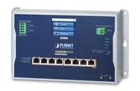 PLANET IP30, IPv6/IPv4, L2+ 8-Port Managed L2/L2+ Power over Ethernet (PoE) Black, Grey