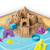 Kinetic Sand , Set un Día en la Playa con moldes de castillo, herramientas y 12 oz. de para mayores de 3 años