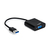 Rocstor Y10A178-B1 video cable adapter VGA (D-Sub) USB Type-A Black