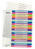 Leitz 12450000 lengüeta de índice Separador numérico con pestaña Polipropileno (PP) Multicolor