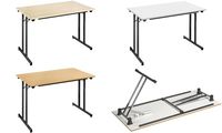 SODEMATUB Table pliante TPMU168GN, 1.600 x 800 mm, gris/noir (71220178)