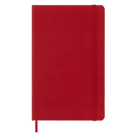 Kalendarz tygodniowy MOLESKINE 2024, 12M, L, twarda oprawa, scarlet red