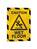 Durable DURAFRAME Adhesive Magnetic Hazard Frame | 2 Pack | A4 Black & Yellow
