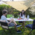 Relaxdays Gartentisch klappbar BASTIAN, groß, Tragegriff, stabiler Campingtisch, H x B x T: 72 x 178 x 74 cm, weiß