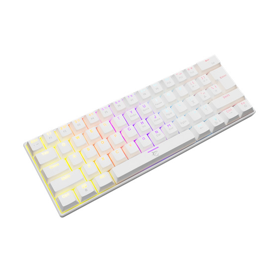 White Shark BILL White Shark GK-2022W SHINOBI fehér mechanikus (blue switch) gamer billentyűzet - US layout