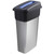 Slim Metal Look Plastic Recycling Bin - 70 Litre - Blue - Paper Slot