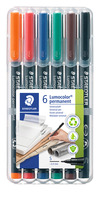 Lumocolor® permanent pen 313 Permanent-Universalstift S STAEDTLER Box mit 6 sortierten Farben