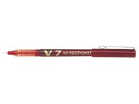 Pilot V7 Hi-Tecpoint Liquid Ink Rollerball Pen 0.7mm Tip 0.5mm Line Red (Pack 12)