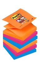 Post-it Super Sticky Z-Notes Boost Colours 76x76 mm 90Sheets Ref 7100258789 [Pack 6]