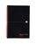 Black n Red A5 Wirebound Hard Cover Notebook Recycled Ruled 140 Pages Black/Red (Pack 5)