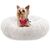 BLUZELLE Dog Bed for Small Dogs & Cats, 20" Donut Dog Bed Washable, Round Plush Dog Pillow Fluffy Cat Bed Cat Pillow, Calming Pet Mattress Soft Pad Comfort No-Skid Cream