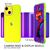 Neon Hülle für iPhone 14 Plus, Durchscheinend Bunt Handyhülle Schutzhülle Cover Gelb