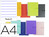 Cuaderno espiral liderpapel a4 crafty tapa forrada 80h 90 gr pauta estrecha 2,5mm con margen colores surtidos