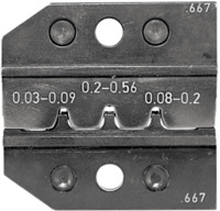 Crimpeinsatz für Gewalzte und gestanzte Kontakte, 0,03-0,56 mm², AWG 34-20, 624