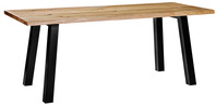 Tisch Alvar; 180x80x77 cm (LxBxH); Platte braun, Gestell schwarz; rechteckig