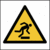 Winkelschild - Warnung vor Hindernissen am Boden, Gelb/Schwarz, 20 x 20 cm