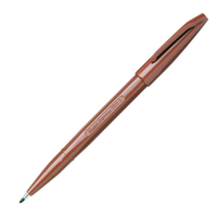 Penna con Punta in Feltro Sign Pen S520 Pentel - 2 mm - S520-E (Marrone Conf. 12