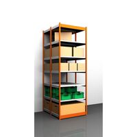 Stable boltless shelf unit, double sided