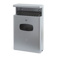 Wall mounted waste collector with ashtray