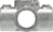 Rohrverbinder | Kreuzstück für Stützrohr | 158B34 | 33,7 mm | 1" | Temperguss u. Elektrogalvanisiert