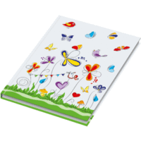 Notizbuch Schmetterlinge A4 liniert 96 Blatt