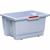 Box mit 4 Farbclips Kunststoff hellblau
