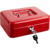 Geldkassette Stahlblech mit Schloss 195x145x80mm rot