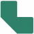 Fußbodensymbol 'L' 10x10cm grün