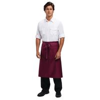 Chef Works Unisex Bistro Professional Apron in Red Size R