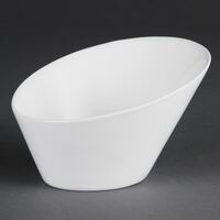 Olympia Whiteware Oval Sloping Bowls - Oven Safe - 105x180x105mm - x3 - 700ml