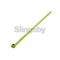 Fluorescent coloured plastic cable ties, green