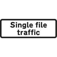 Single file traffic supplementary plate