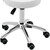 Krzesło taboret hoker kosmetyczny z oparciem na kółkach do 150 kg ASCONA biały