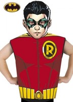 Disfraz o Kit de Robin de Batman para niños: Máscara y Camiseta 3-6A