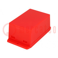 Enclosure: multipurpose; X: 70.6mm; Y: 105mm; Z: 50.5mm; ABS; red