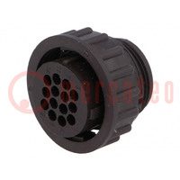 Plug; female; PIN: 14; w/o contacts; CPC Series 1; for cable