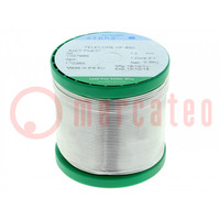 Soldering wire; Sn99,3Cu0,7; 1mm; 0.5kg; lead free; reel; 2.2%