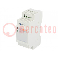 Power supply: switched-mode; for DIN rail; 24W; 24VDC; 1A; OUT: 1