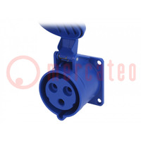 Connector: AC supply; socket; female; 32A; 230VAC; IEC 60309; IP54