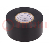 Tape: electrical insulating; W: 38mm; L: 20m; Thk: 0.21mm; black