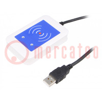 RFID reader; 4.3÷5.5V; Bluetooth Low Energy; USB; antenna; 120mA