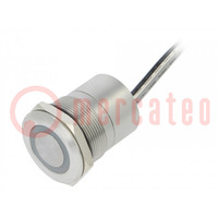 Schakelaar: capacitief; pos: 2; SPST-NO; 0,01A/12VDC; IP68; zilver