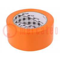 Tape: markerend; oranje; L: 33m; W: 50mm; zelfklevend