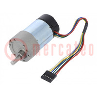 Motor: DC; with gearbox; 24VDC; 3A; Shaft: D spring; 1600rpm; 6.25: 1