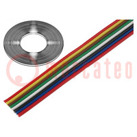 Wire: ribbon; TLWY; 6x0.5mm2; stranded; Cu; unshielded; PVC; 150V