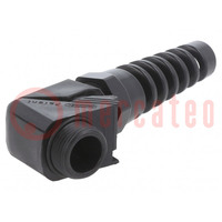 Cable gland; angular; PG11; IP68; polyamide; black; HSK-W-FLEX