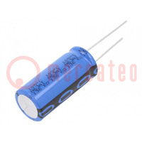 Capacitor: electrolytic; THT; 4700uF; 16VDC; Ø16x35mm; Pitch: 7.5mm