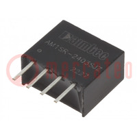 Converter: DC/DC; 0.75W; Uin: 22.8÷25.2V; Uout: 3.3VDC; Iout: 200mA